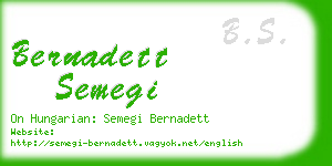 bernadett semegi business card